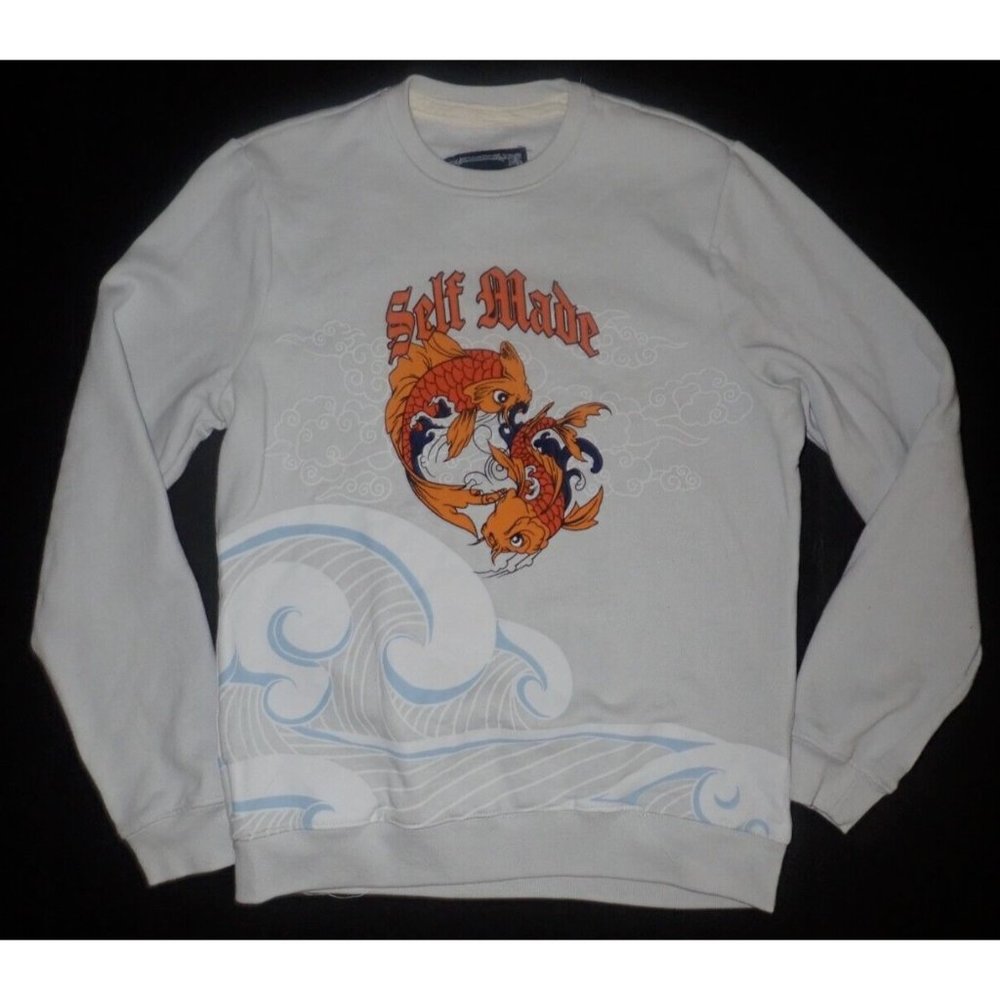 Blind Rooster Crew Sweatshirt Mens S‎ Self Made Koi Fish skater trendy casual